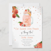 スウィートリトルピーチスムージー女子バースデーパーティー 招待状 (正面)