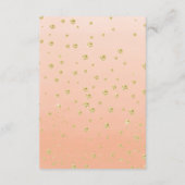 スウィートリトルピーチベイビーシャワーブック 赤ちゃんのカード用 エンクロージャーカード (裏面)