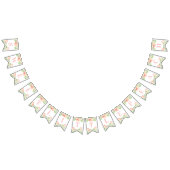 スウィートリトルピーチベビーまたはブライダルシャワーパーティー バンティングフラッグ (全)