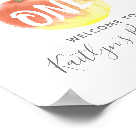 スウィートリトルピーチ1stバースデーウェルカム ポスター (角)