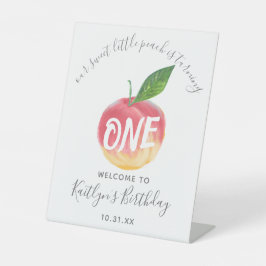 スウィートリトルピーチ1stバースデーウェルカム 台座サイン