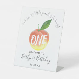 スウィートリトルピーチ1stバースデーウェルカム 台座サイン
