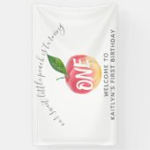 スウィートリトルピーチ1stバースデーウェルカム 横断幕 (縦)