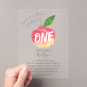 スウィートリトルピーチ1st誕生日 アクリル招待状 (インサイチュ (ポータブル))