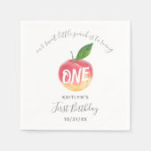 スウィートリトルピーチ1st誕生日 スタンダードカクテルナプキン (正面)