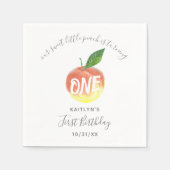 スウィートリトルピーチ1st誕生日 スタンダードカクテルナプキン (正面)