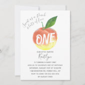 スウィートリトルピーチ1st誕生日 招待状 (正面)