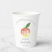 スウィートリトルピーチ1st誕生日 紙コップ (正面)