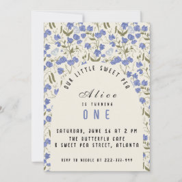 スウィートリトルピー少女の最初の誕生日 招待状