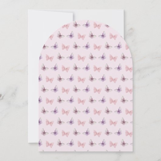 スウィートリトルフェアリーワイルドフラワーズ1st誕生日パーティー 招待状 (裏面)