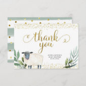 スウィートリトルラムグリーンサンキューカード サンキューカード (正面/裏面)