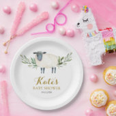 スウィートリトルラムグリーン紙プレート ペーパープレート (パーティー)