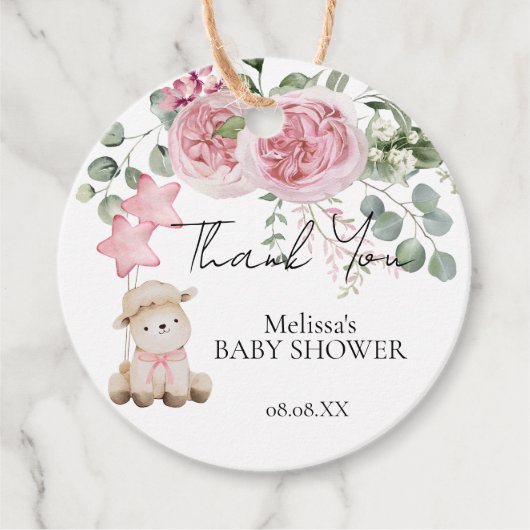 スウィートリトルラム赤面ピンクローゼズグリーンリー フェイバータグ (正面)