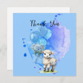 スウィートリトルランブ ルーハイドレンチアスクエア ありがとう 招待状 (正面/裏面)