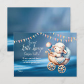 スウィートリトルランプベイビーシャワーパーティー エンクロージャーカード (正面/裏面)