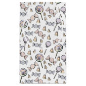 スウィートリトルワンキャンディテーマファースト誕生日フリット スモールペーパーバッグ (裏面)