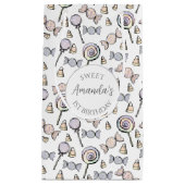 スウィートリトルワンキャンディテーマファースト誕生日フリット スモールペーパーバッグ (正面)