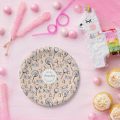 スウィートリトルワンキャンディテーマファースト誕生日 ペーパープレート (パーティー)