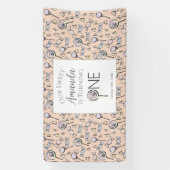 スウィートリトルワンキャンディテーマファースト誕生日 横断幕 (縦)