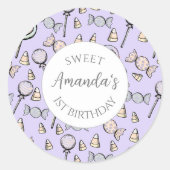 スウィートリトルワンキャンディテーマフリットバッグ ラウンドシール (正面)