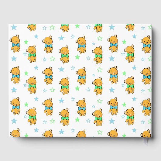 スウィートリールテディベアーボーイズベビーシャワー ゲストブック (裏面)