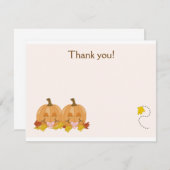スウィートリールパンプキンズフラットサンキューノート招待 サンキューカード (正面/裏面)
