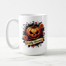 スウィートリー・ホーンテッド・ビンテージ・パンプキン | フラワーハロウィン コーヒーマグカップ