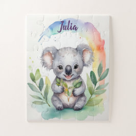 スウィートレインボーコアラパーソナライズされたキッズ ジグソーパズル