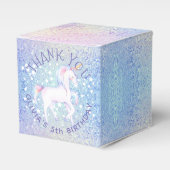 スウィートレインボーユニコーンきらびやかな誕生日パーティーの名前 フェイバーボックス (正面サイド)