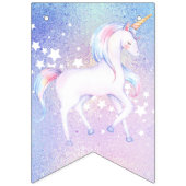 スウィートレインボーユニコーングリタリーハッピーバースデー バンティングフラッグ (第1の旗)