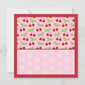 スウィートレッドさくらんぼベビーガール誕生のお知らせ 案内状 (裏面)