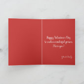 スウィートレッドバレンタインズデイカードとパンダデザイン シーズンカード (内部)