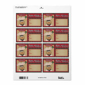 スウィートレトロジンジャーブレッドガイ | クリスマス ラベル (フルシート)