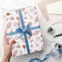 スウィートレトロバレンタインズラッピング紙