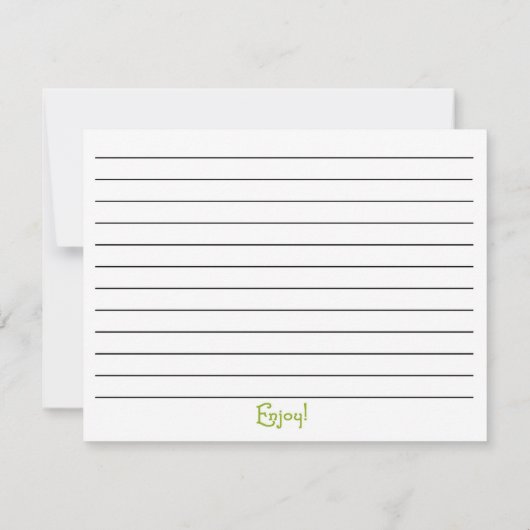 スウィートレモンベーキング料理レシピカード (裏面)