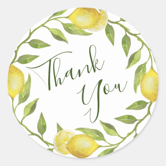 スウィートレモン&グリーナリーウォーター結婚カラー ラウンドシール (正面)