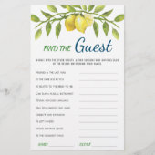 スウィートレモン&グリーンリーシックブライダルシャワーゲーム (正面)