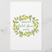 スウィートレモン&グリーンリーシックブライダルシャワーゲーム (裏面)