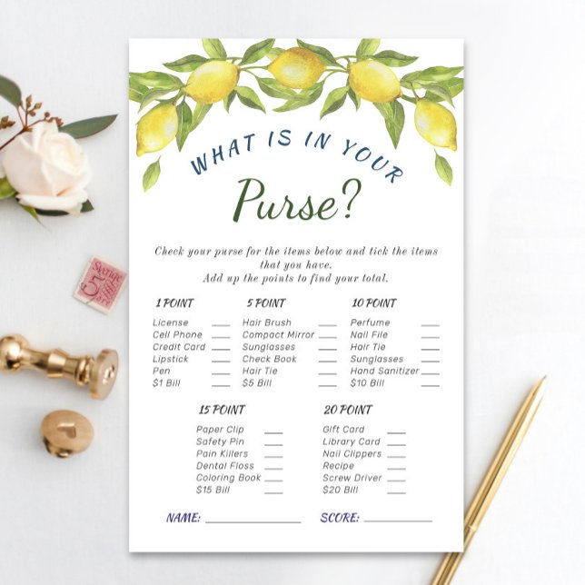 スウィートレモン&グリーンリーシックブライダルシャワーゲーム (クリエイターアップロード済み)