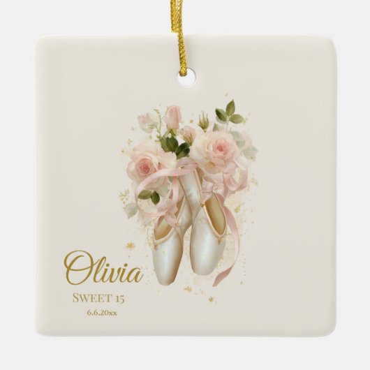 スウィートロセバレエソイレカスタム セラミックオーナメント (正面)