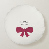 スウィートロビンレッドブストアンドボウ装飾用クッション ラウンドクッション (裏面)