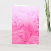 スウィートロマンス ピンクファー フォト バレンタインデー カード (裏面)