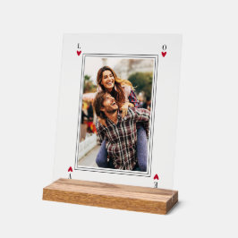 スウィートロマンチックトランプのポーカーカードバレンタインギフト アクリルサイン