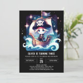 スウィートワイモジー海賊誕生日 招待状 (スタンド正面)