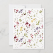 スウィートワイルドフラワー悔やみや弔慰葬儀記念 サンキューカード (裏面)