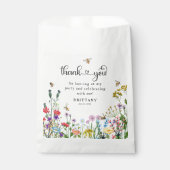 スウィートワイルドフラワー&（昆虫）マルハナバチ子供の誕生日 フェイバーバッグ (正面)