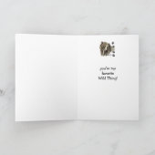 スウィートワイルドモノ誕生日グリズリーベア動物 カード (内部)