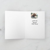 スウィートワイルドモノ誕生日グリズリーベア動物 カード (内部)