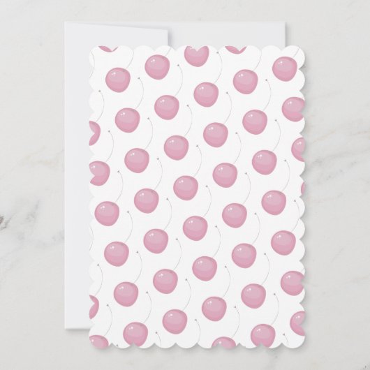 スウィートワンさくらんぼケーキバニー招待状 招待状 (裏面)