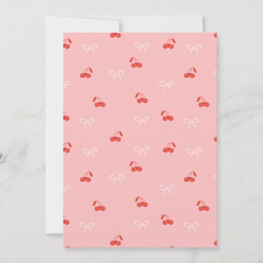 スウィートワンさくらんぼ3rd誕生日招待状 招待状 (裏面)